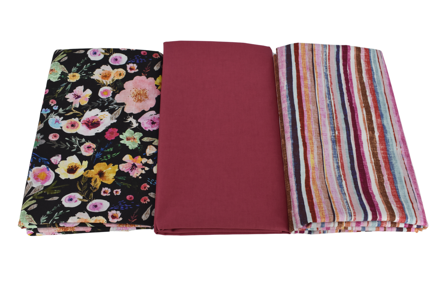 Bold Floral and Stripes - 3 Yard bundle plus bonus half yard!