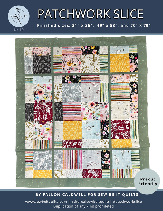 Patchwork Slice Quilt Pattern | PDF Only