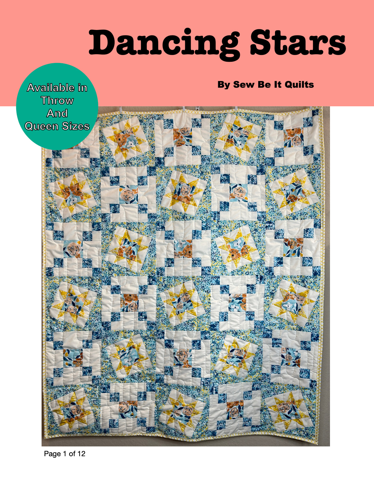 Dancing Stars Quilt Pattern | PDF Only