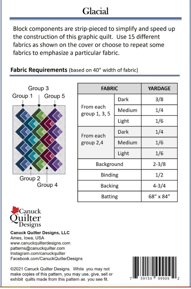 Glacial Quilt Pattern