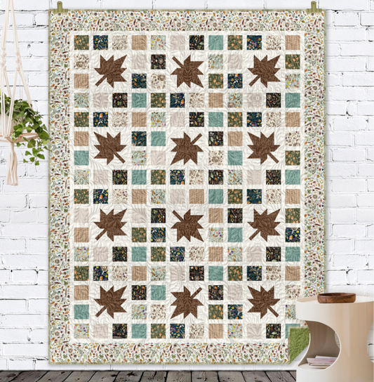 Leafy Pathways Quilt Kit Featuring Autumnity