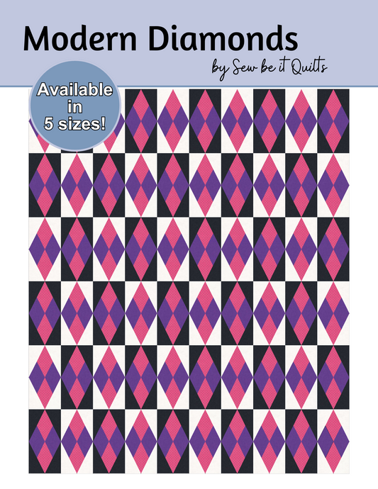 Modern Diamonds Quilt Pattern | PDF Only